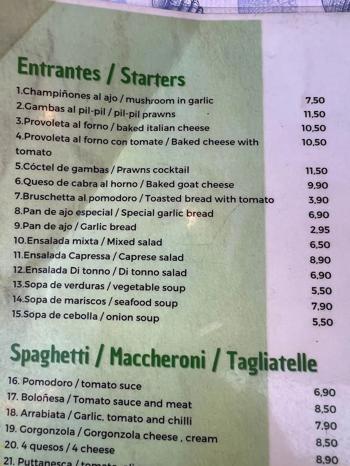 Menu 2