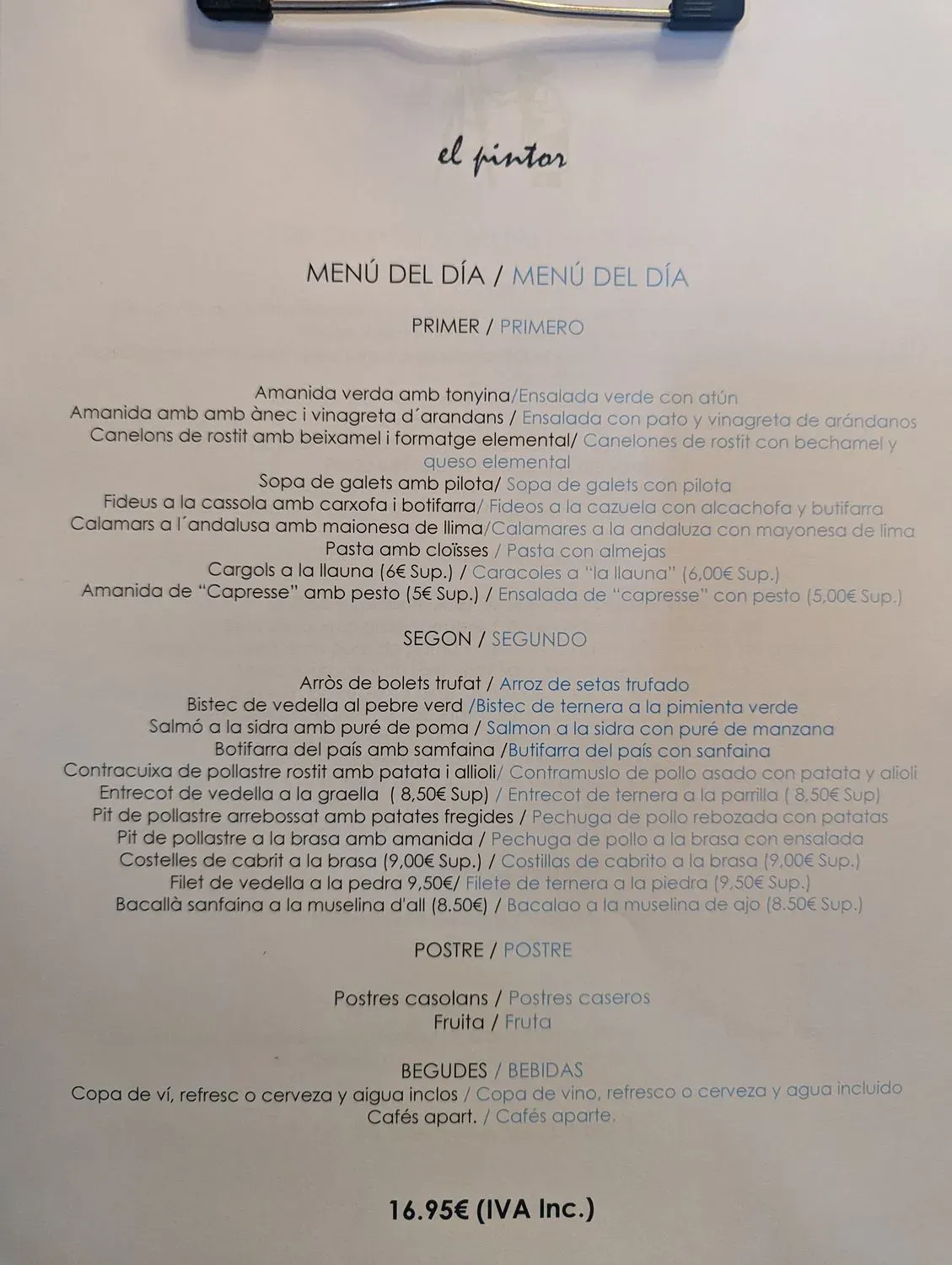 Menu 1