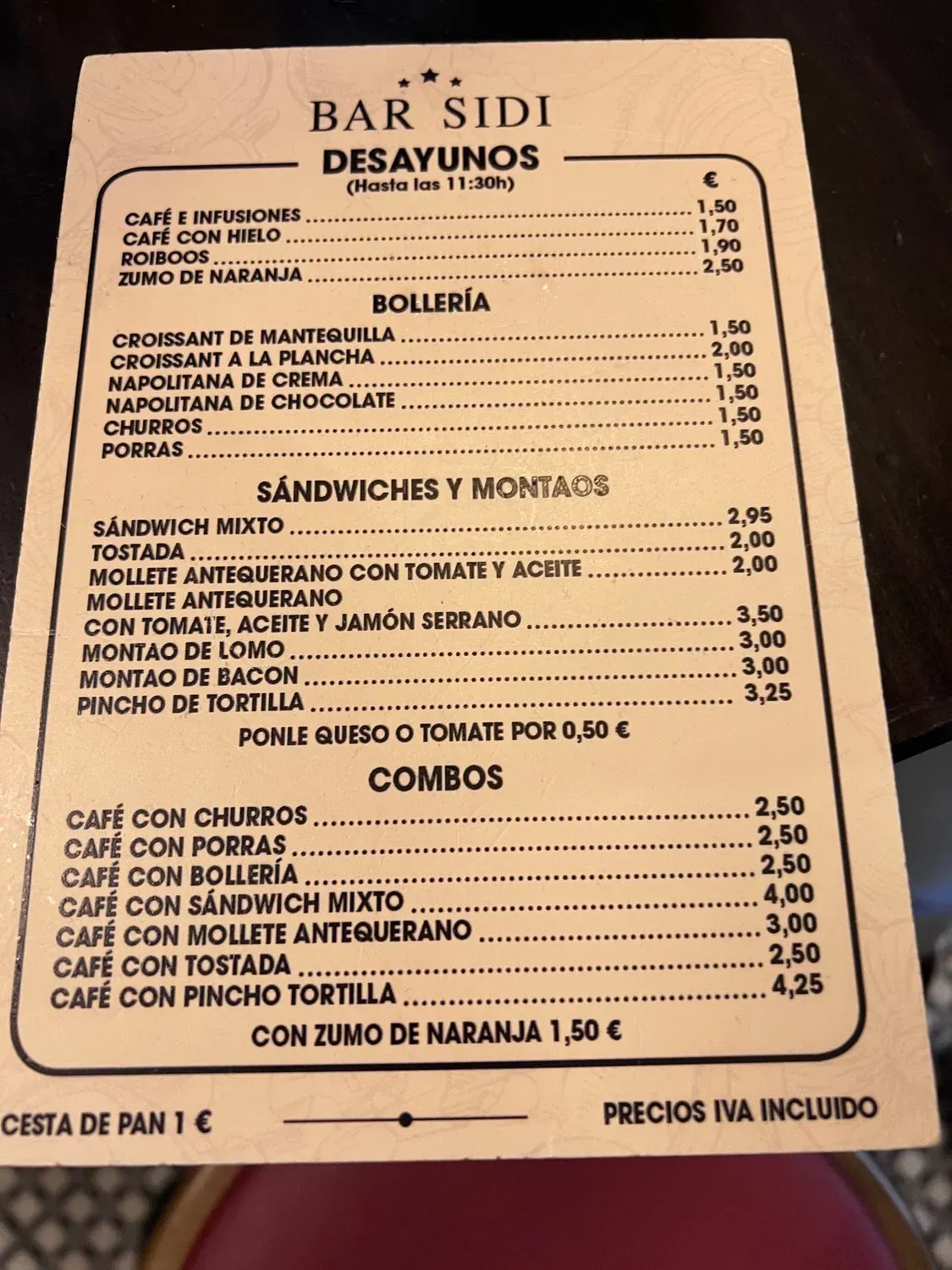 Menu 1