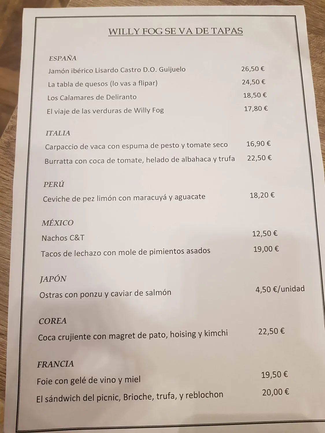 Menu 1