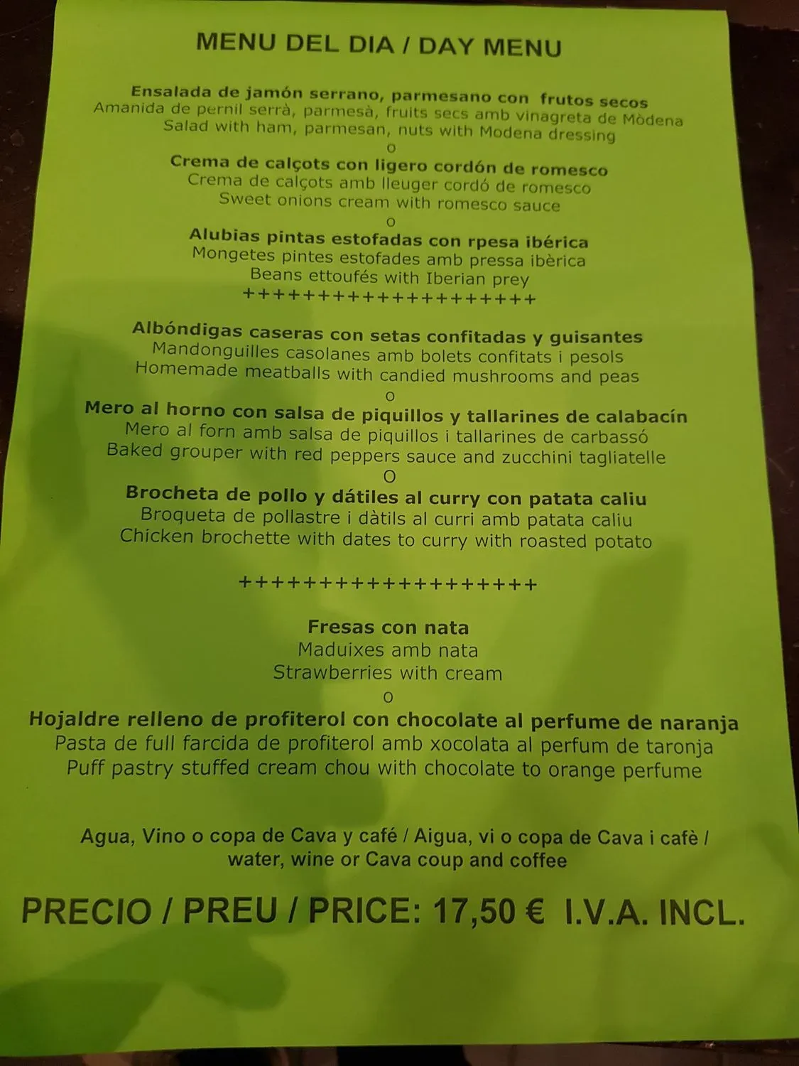 Menu 1