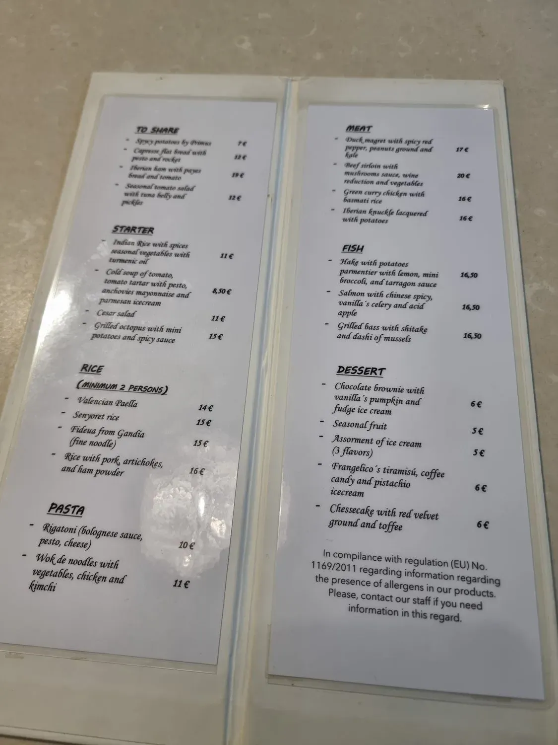 Menu 1