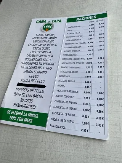 Menu 1