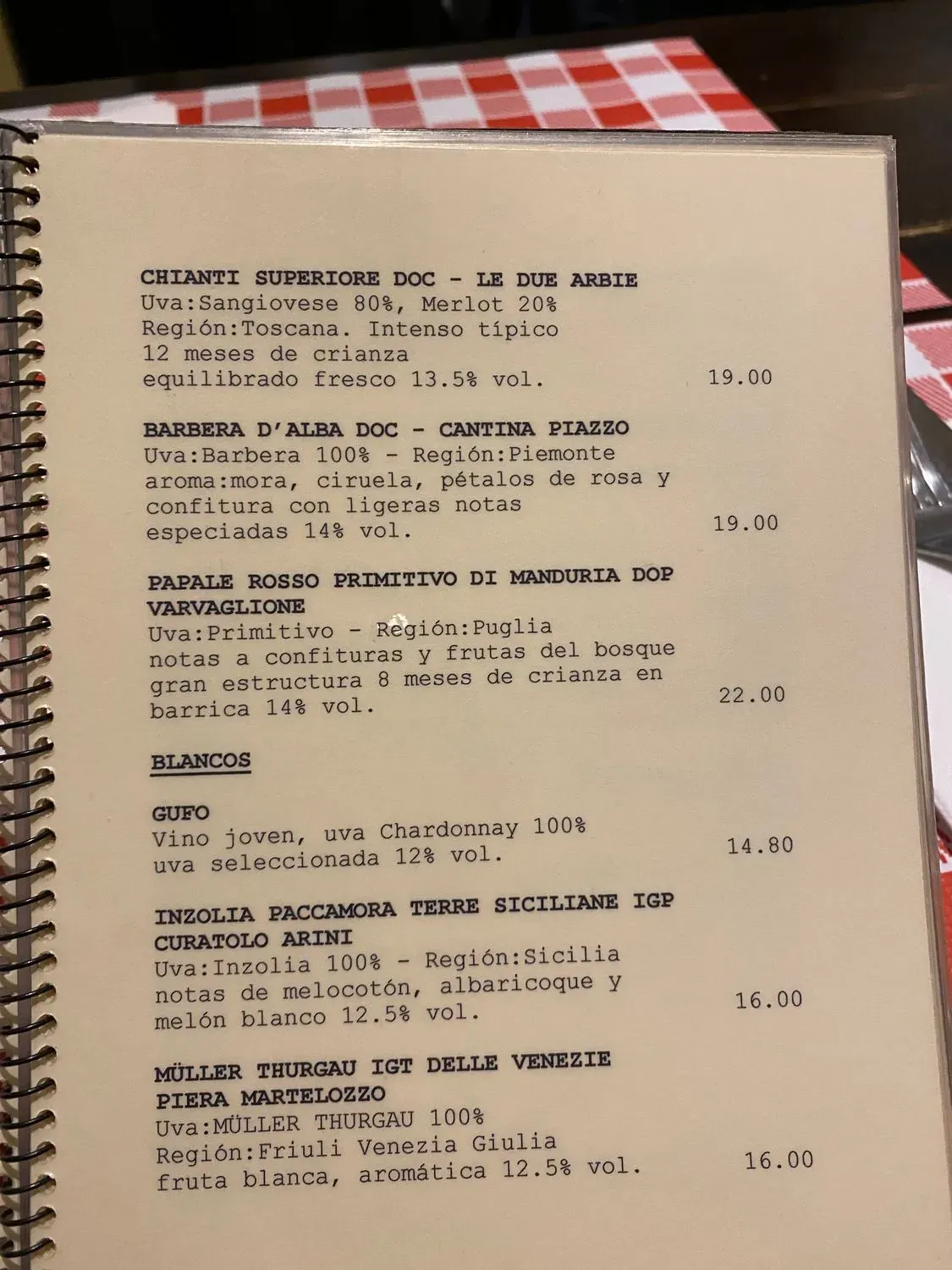 Menu 1