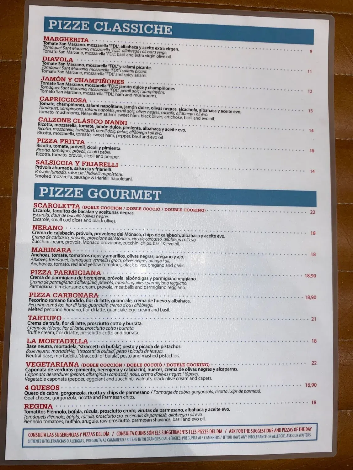 Menu 1