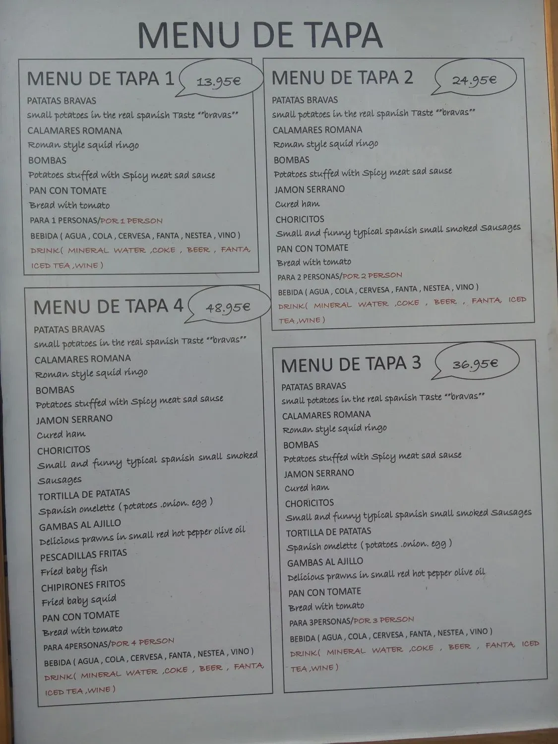 Menu 1