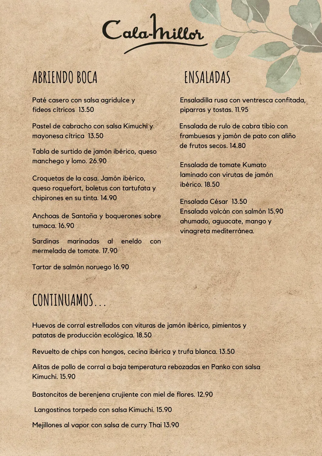 Menu 1