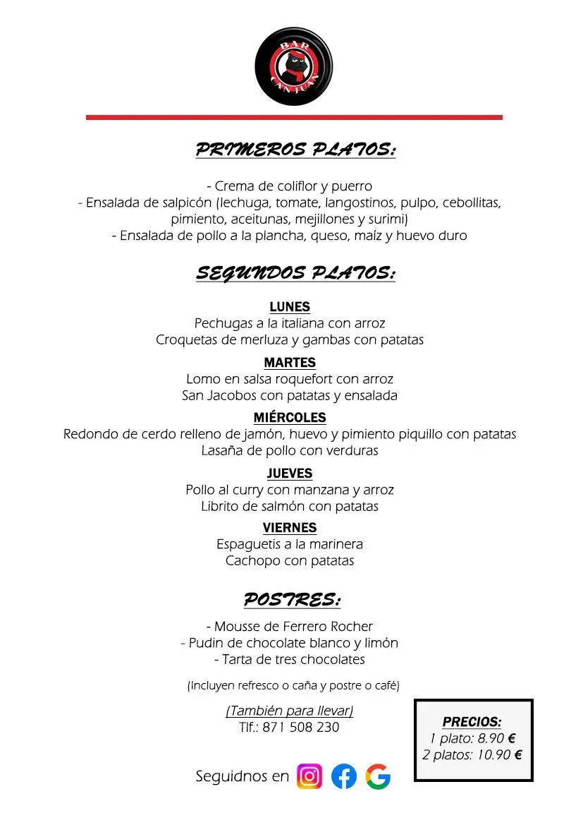 Menu 1