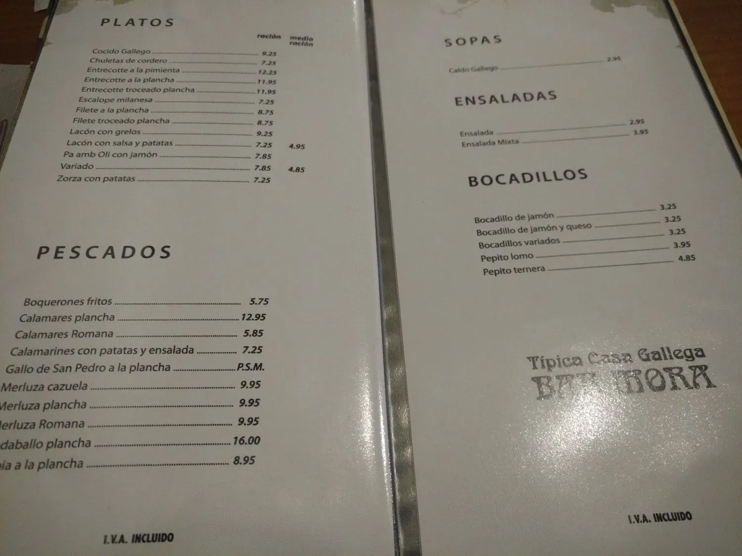 Menu 1