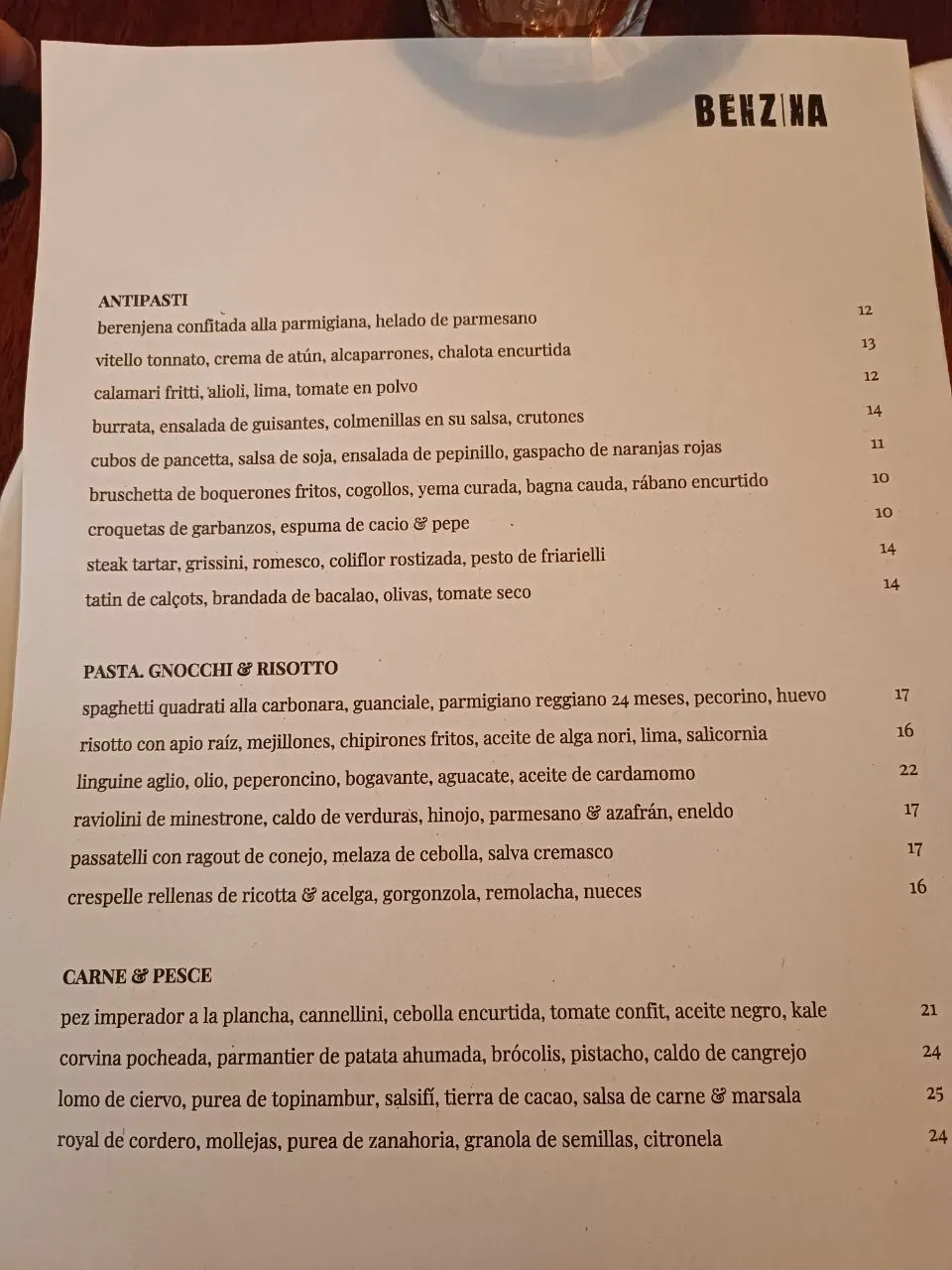 Menu 1