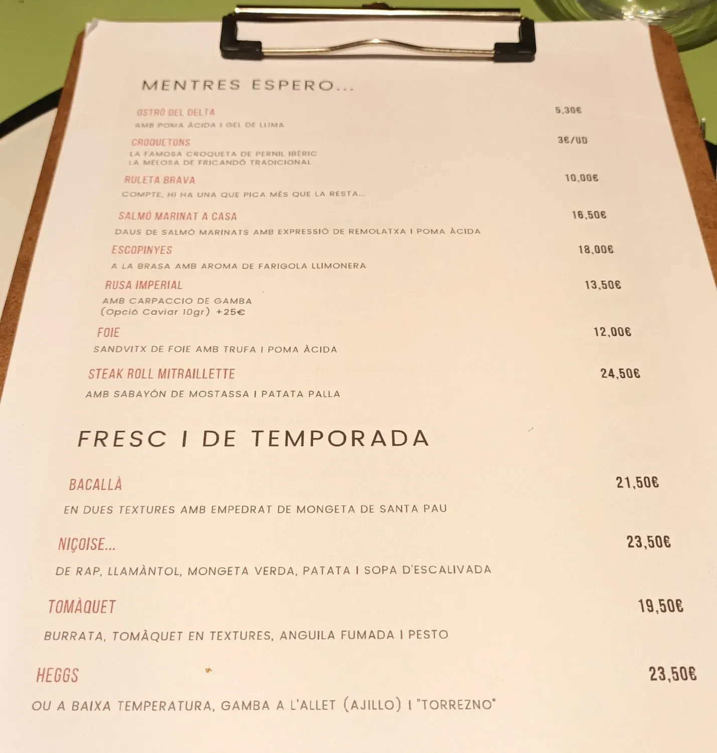 Menu 1