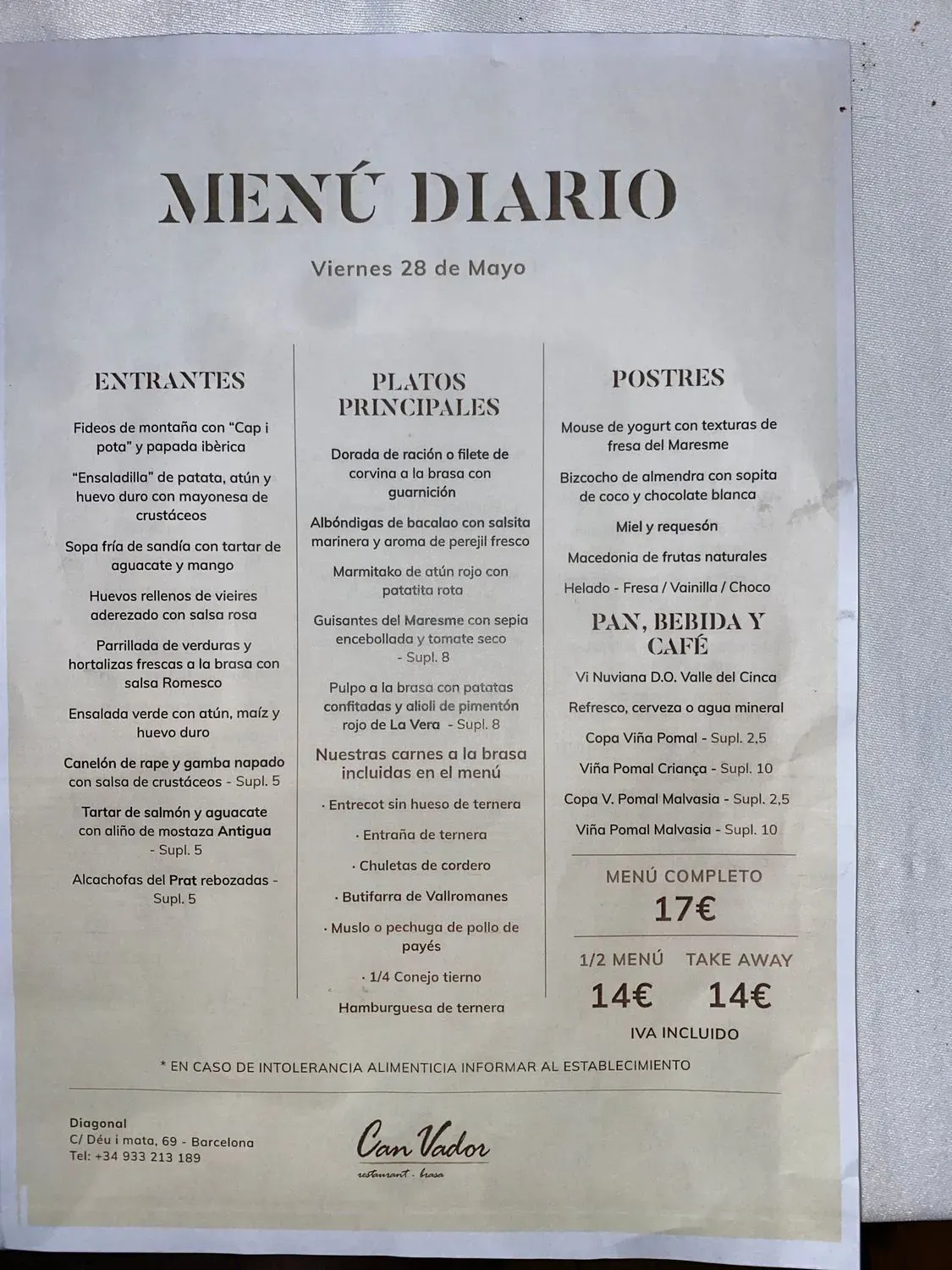 Menu 1