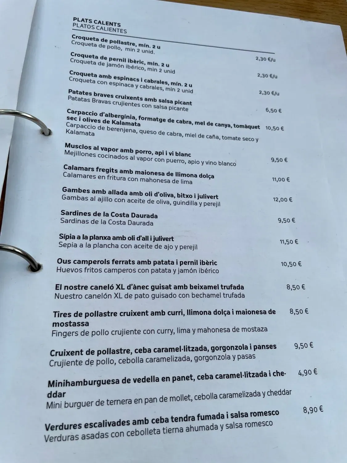 Menu 1