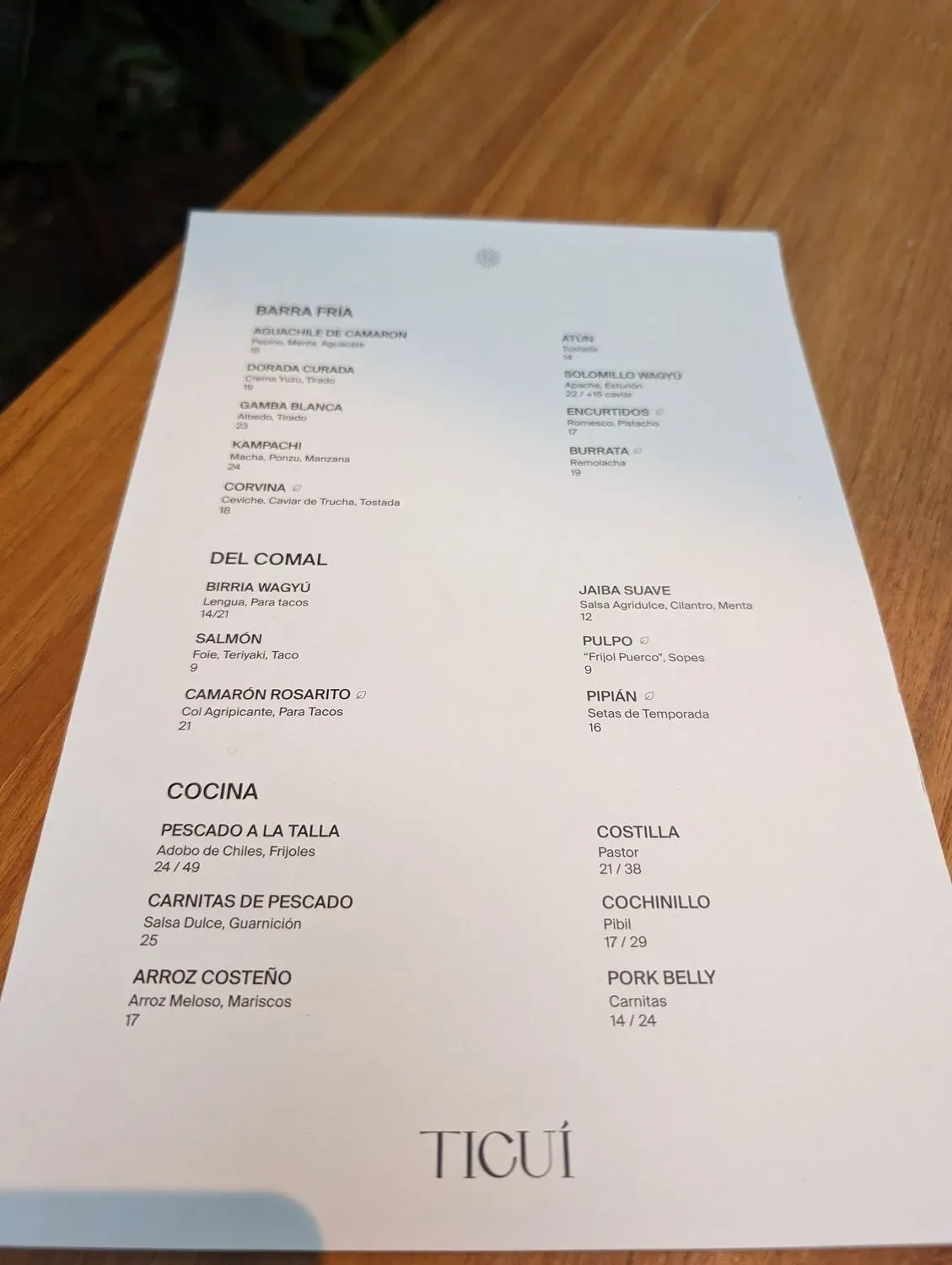 Menu 1