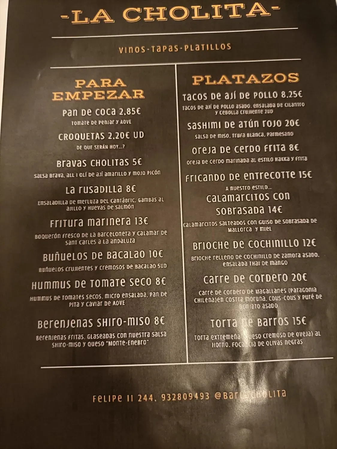 Menu 1