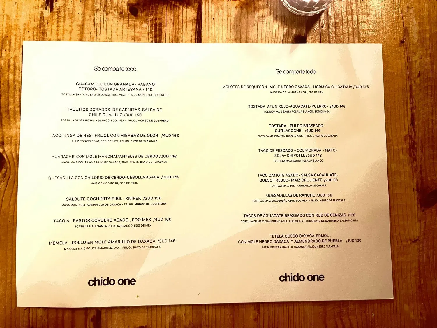 Menu 1