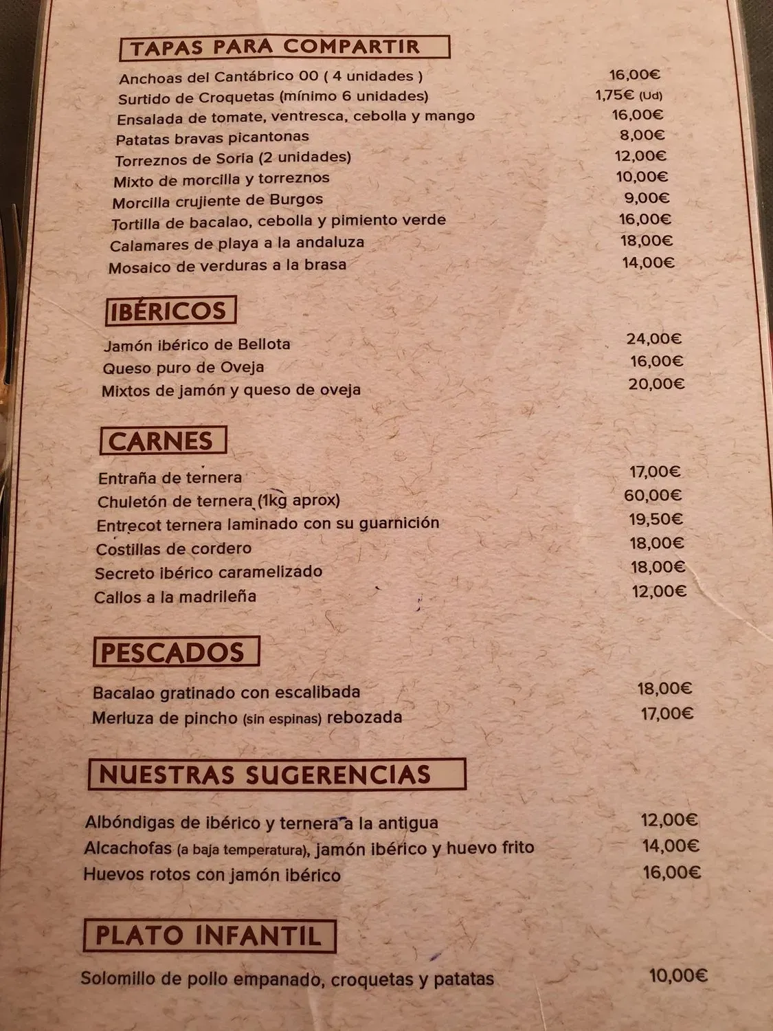 Menu 1