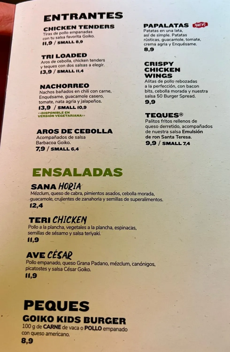 Menu 1