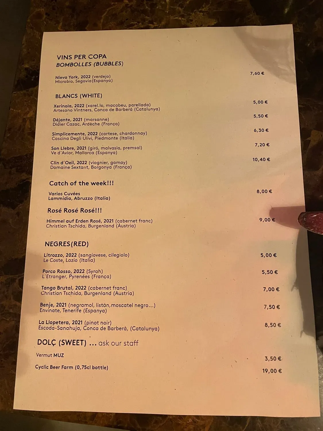 Menu 1