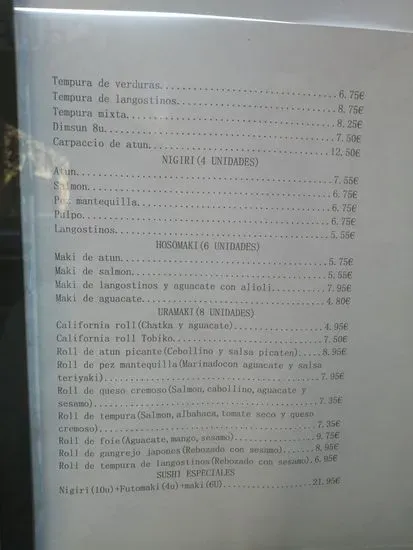 Menu 1