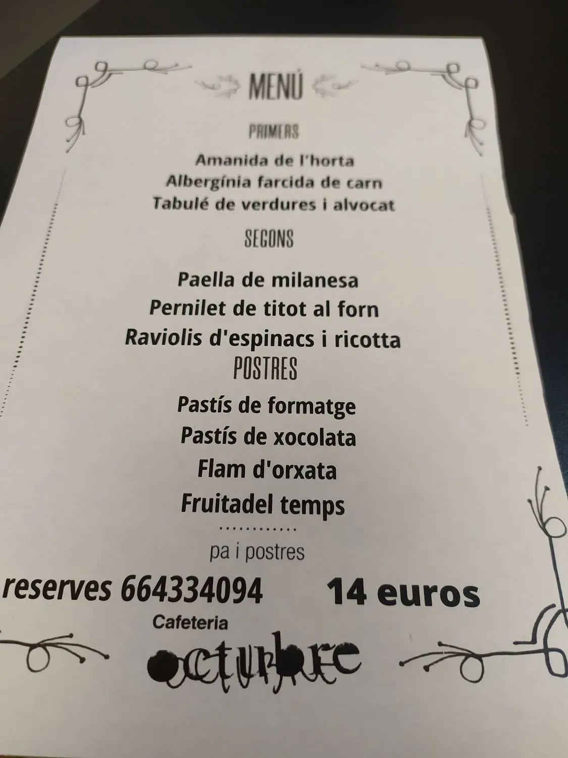 Menu 1