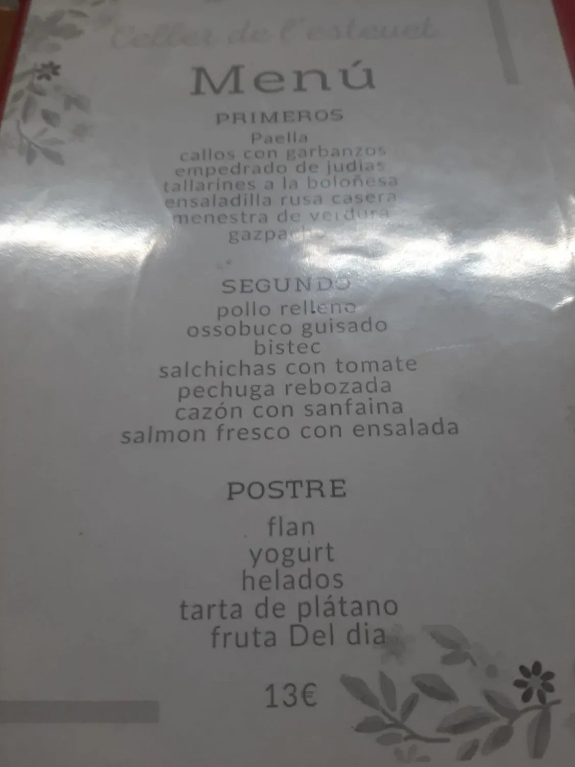 Menu 1