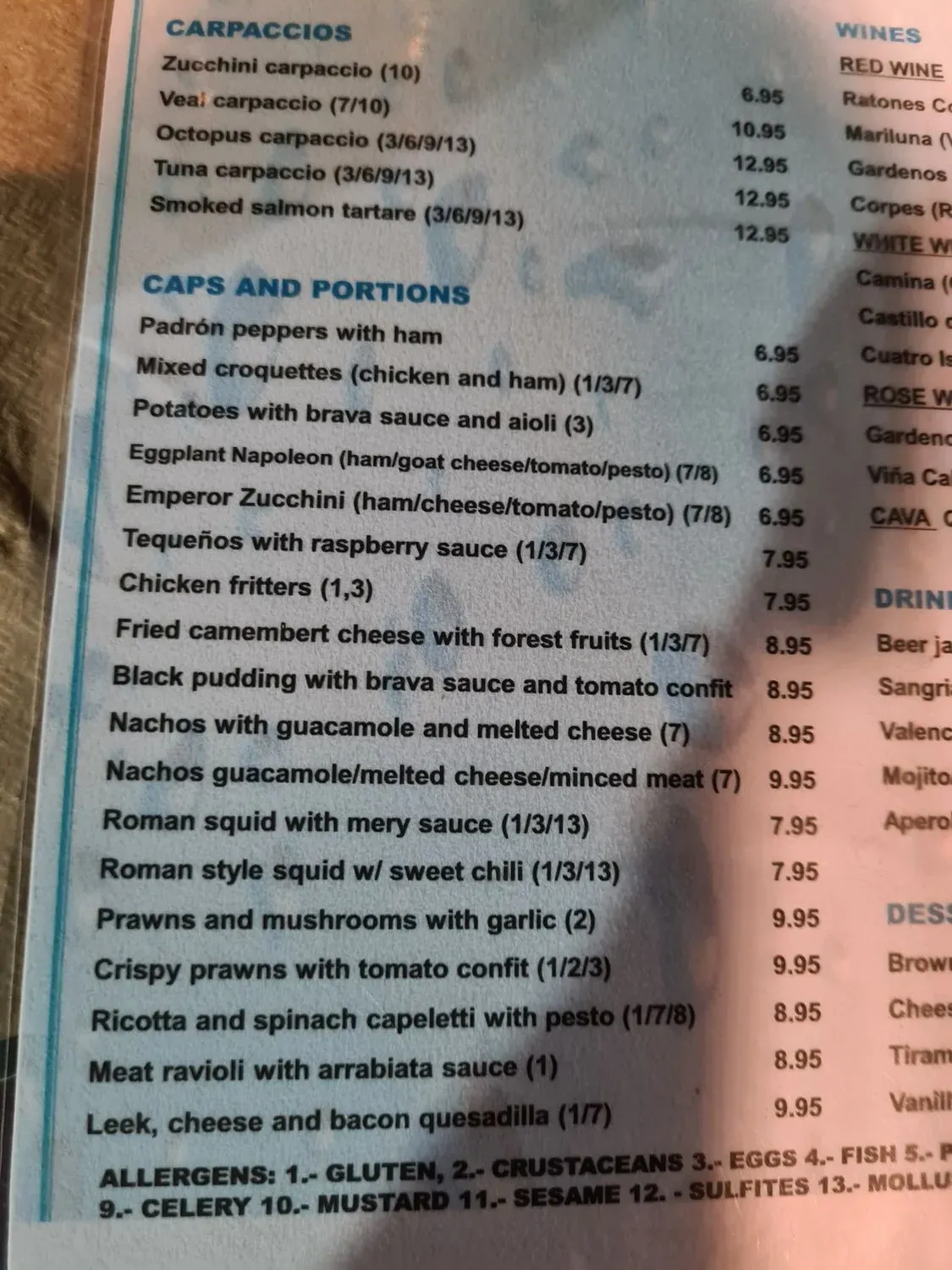 Menu 1