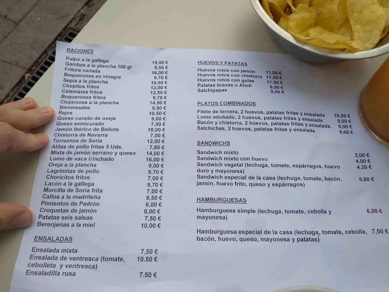 Menu 1