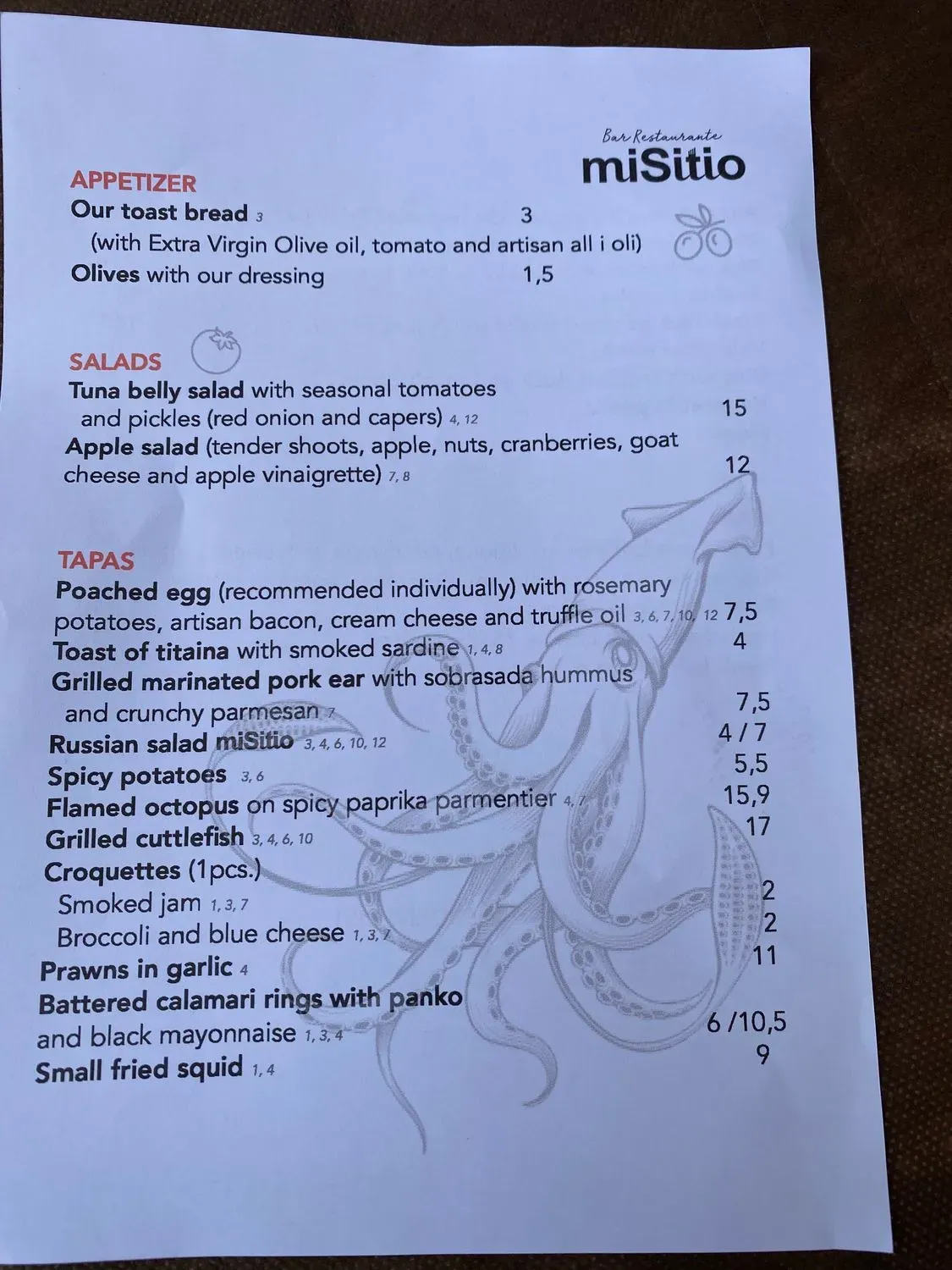 Menu 1