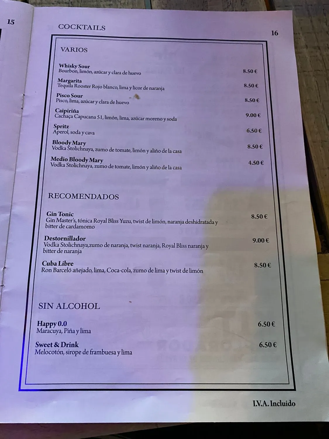 Menu 1