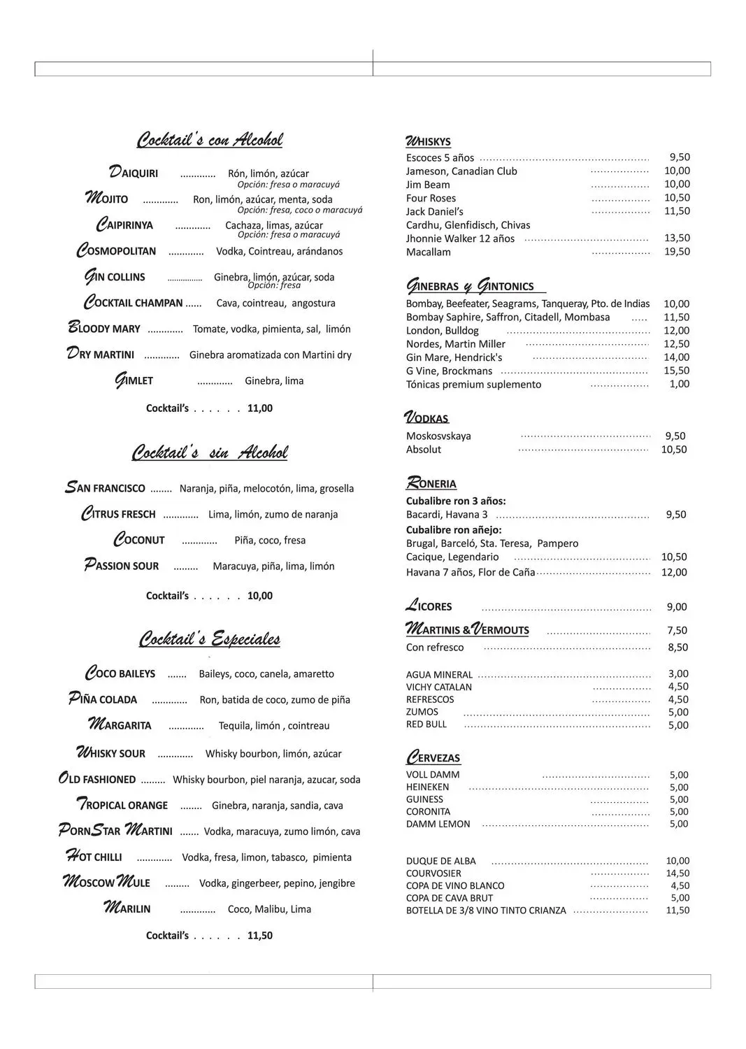 Menu 1