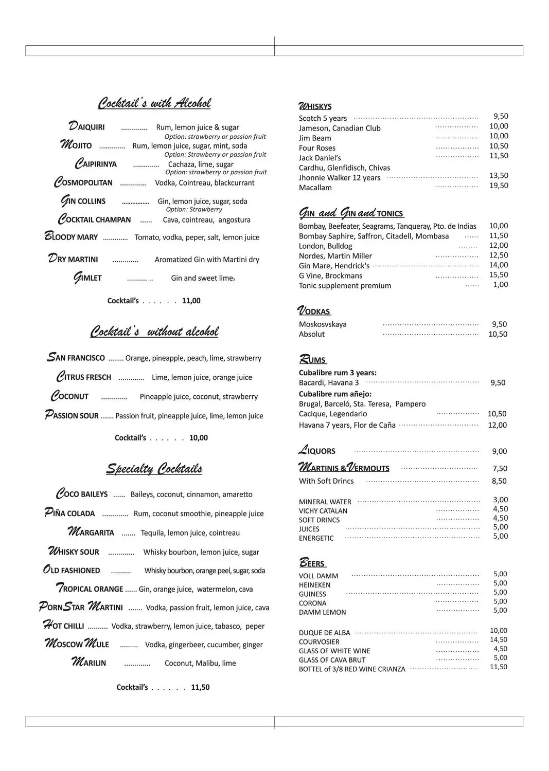 Menu 2