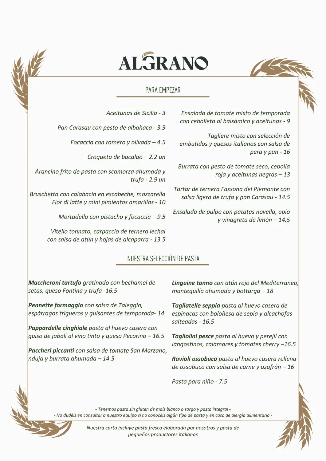 Menu 1