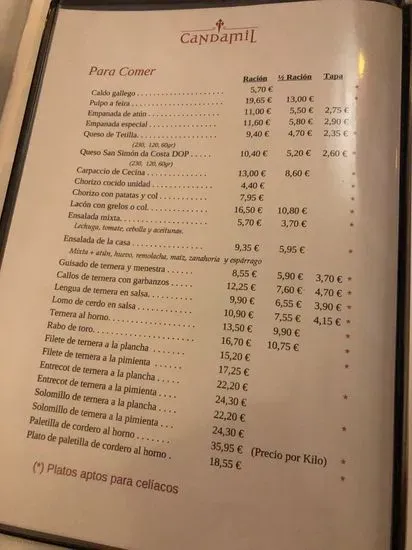 Menu 1