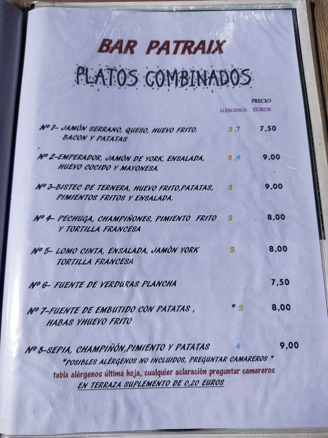 Menu 1