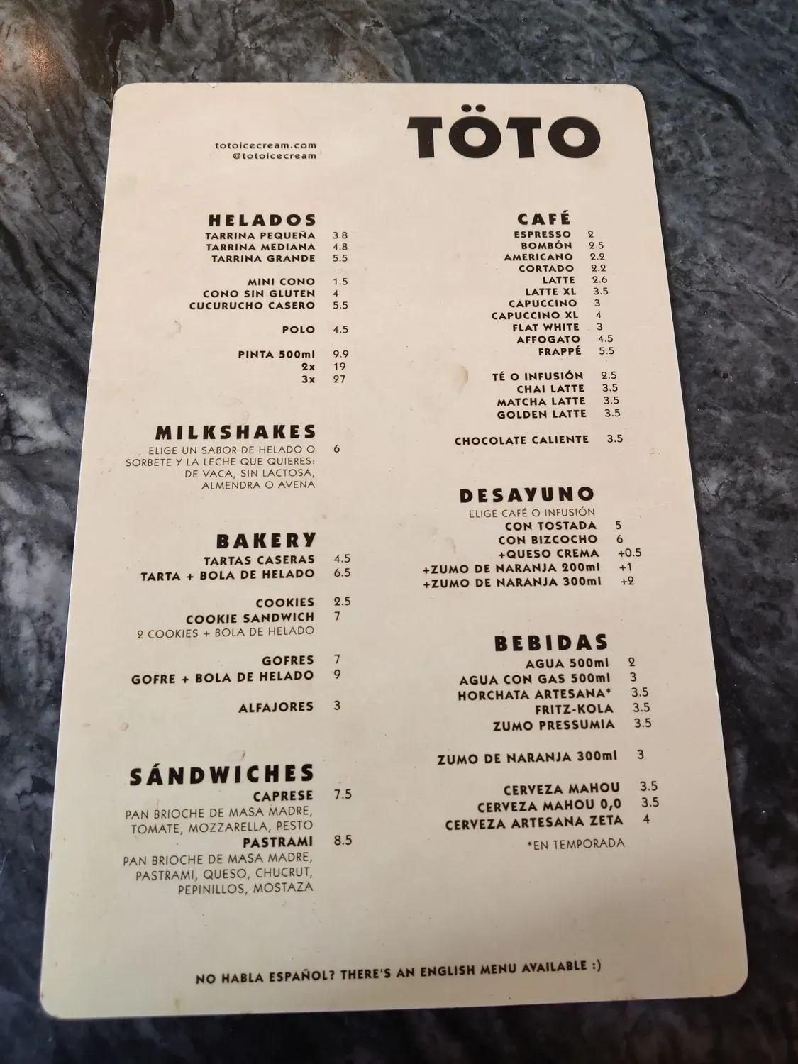 Menu 1