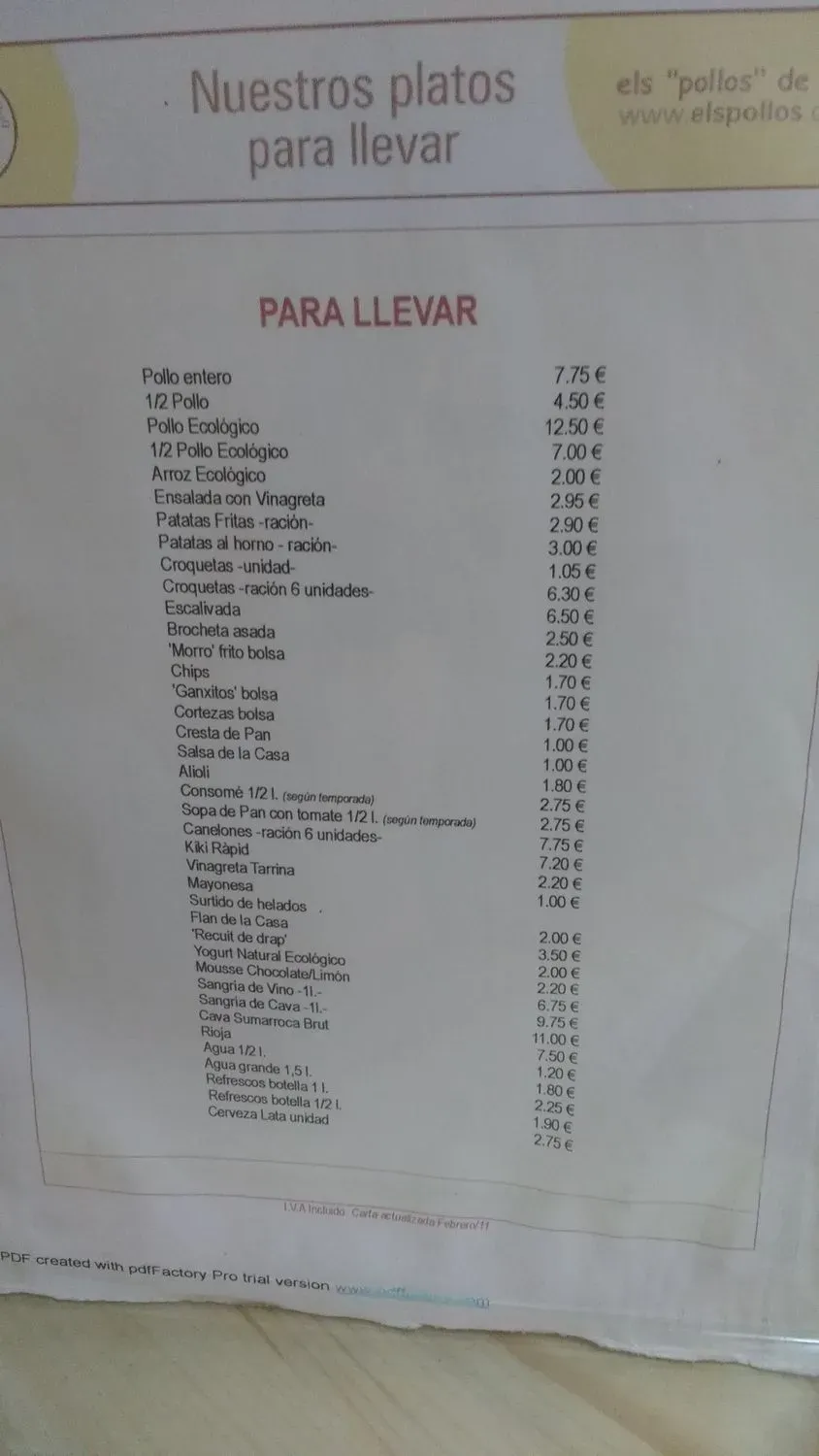 Menu 1