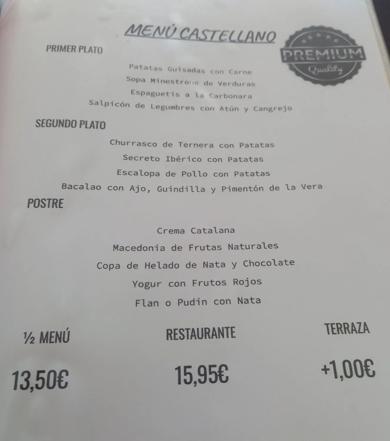 Menu 1