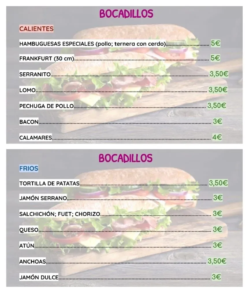 Menu 2