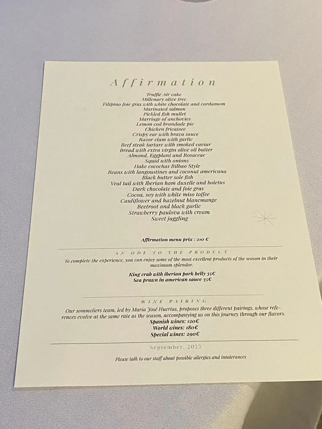 Menu 1