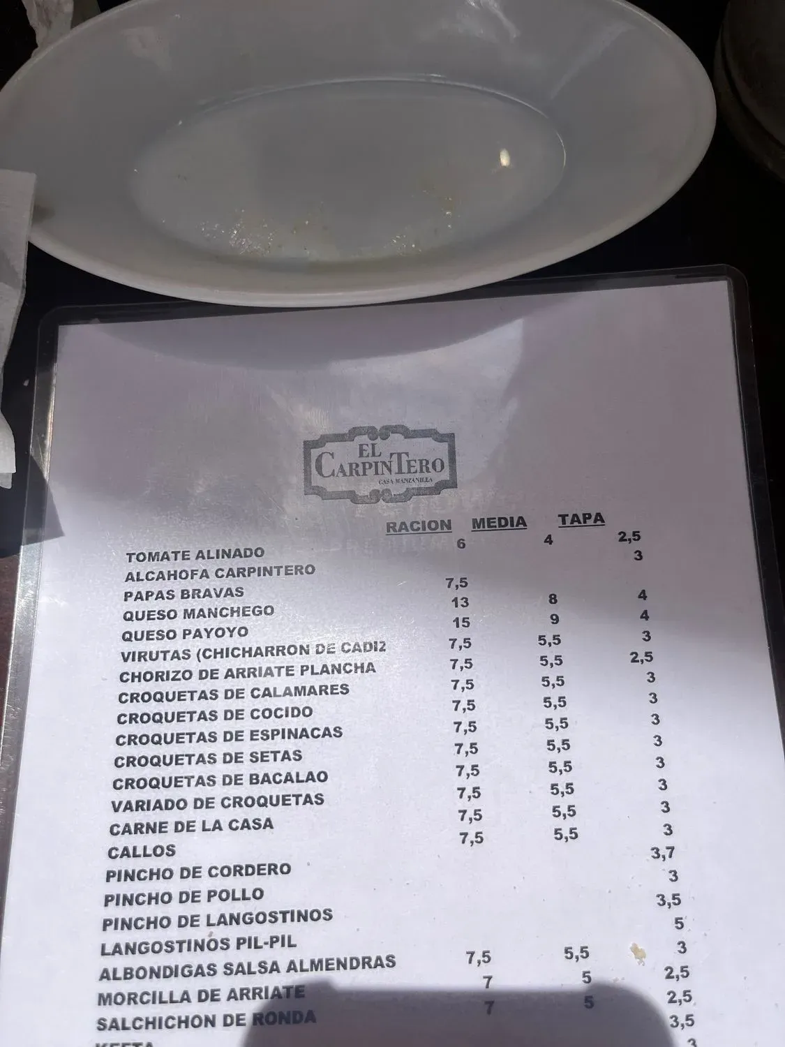 Menu 1