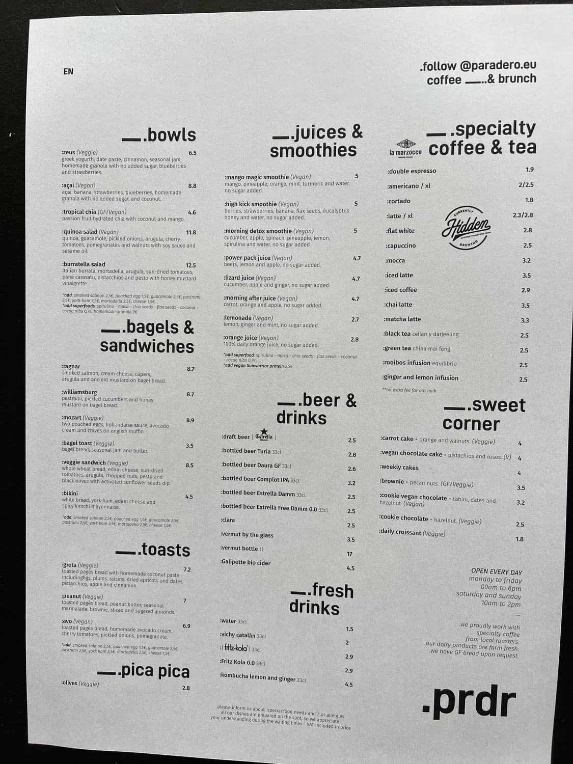 Menu 1