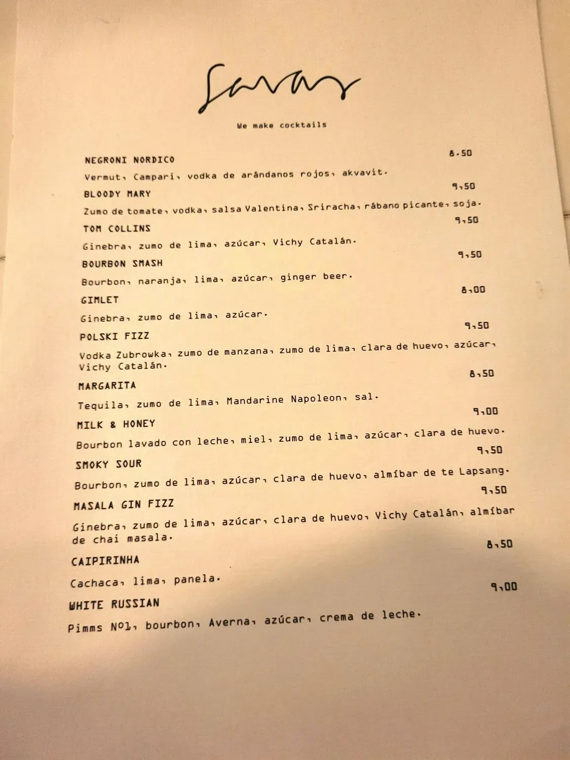 Menu 1