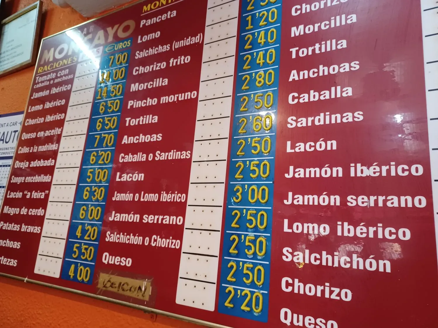 Menu 1