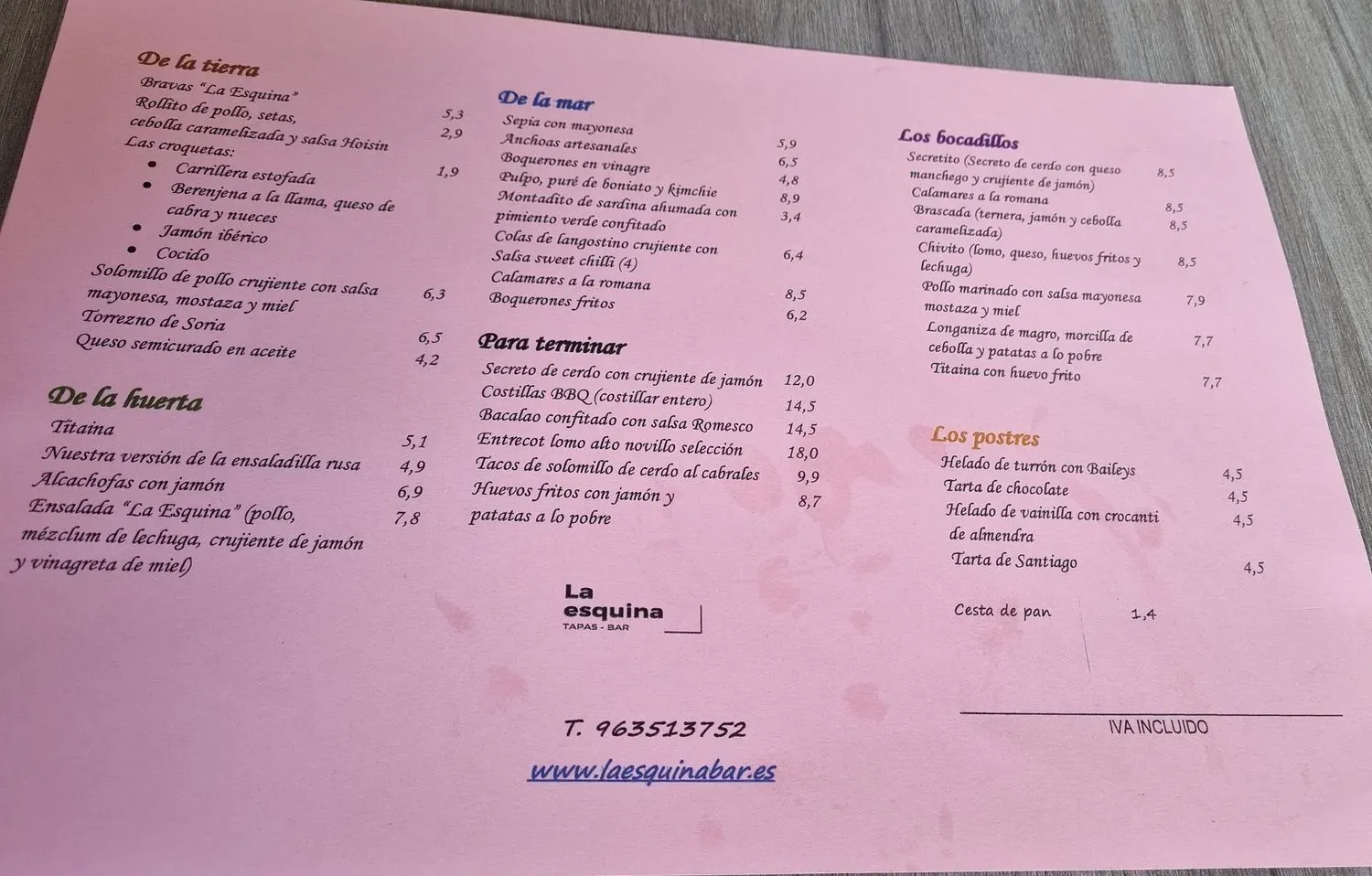 Menu 1