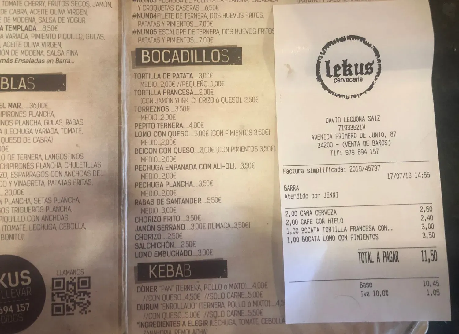 Menu 1