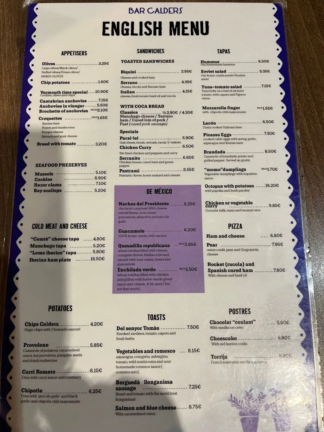 Menu 1