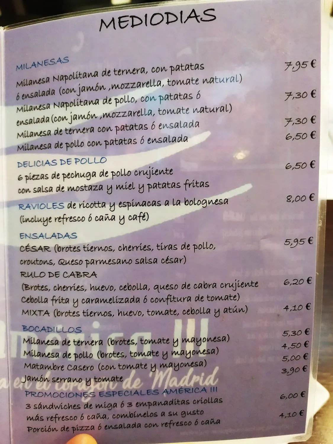 Menu 1