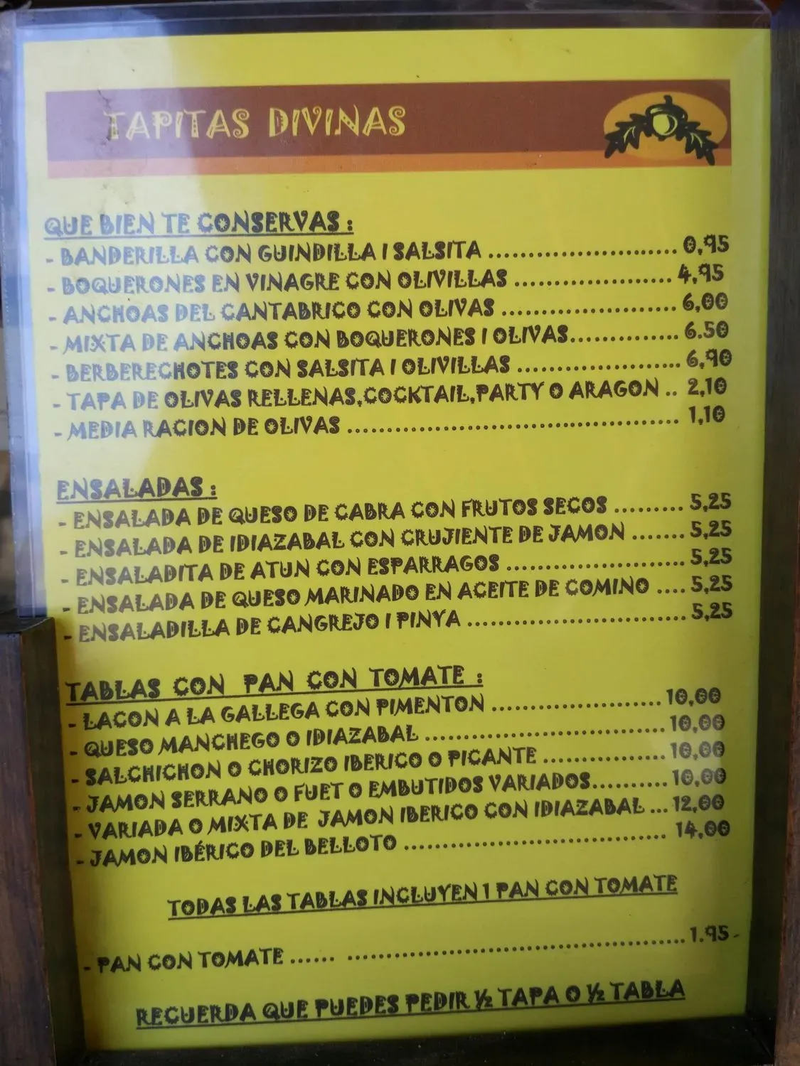 Menu 1