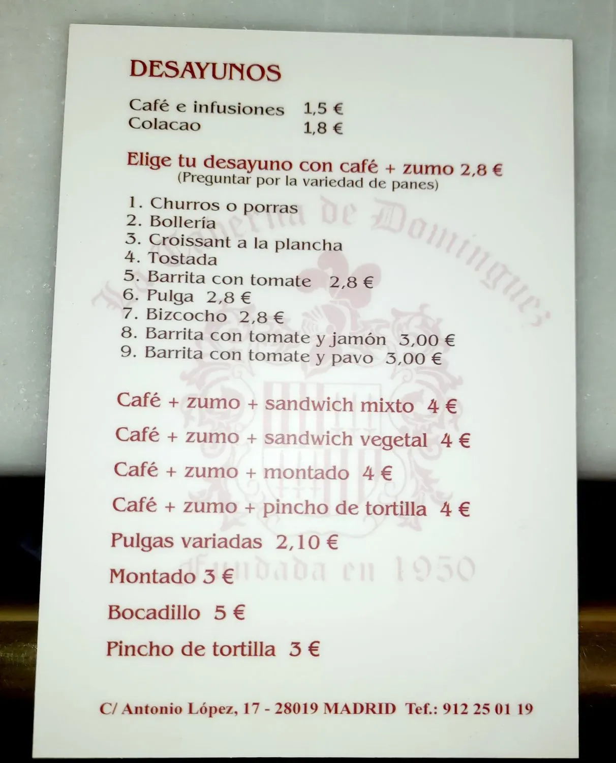 Menu 1